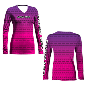 เสื้อเชิ้ตตกปลาสำหรับผู้หญิง ทรงสปอร์ตทันสมัย ผ้าเทคนิคเนื้อเบา สำหรับใส่เล่นกีฬาทางน้ำ สีเขียว-น้ำเงิน ลายพิมพ์ รุ่นปี 2026 - Product Image 6