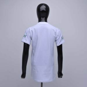 T-shirts pour femmes de qualité supérieure avec logo personnalisé, col rond, manches courtes, devant avec broderie en chenille - Product Image 5