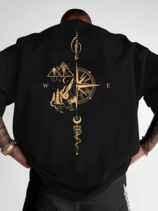 Camiseta de Verano 2026 para Hombre, 100% Algodón Ecológico, con Logotipo Frontal, Corte Holgado, Estilo Casual Urbano - Product Image 2