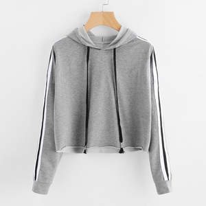 Sudaderas con capucha para mujer, de manga larga, con cremallera, estilo casual, básicas, tipo crop top. - Product Image 4