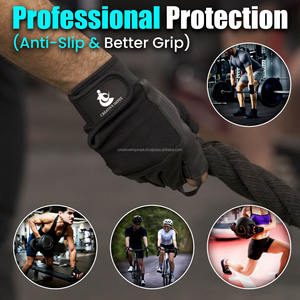 Gants d'haltérophilie à usage intensif en cuir de vachette rembourré et durable pour hommes et femmes, gants de fitness et de cyclisme, au design personnalisé - Product Image 5