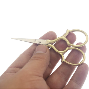 Ciseaux multifonctions de haute qualité, lames ultra-affûtées, manche en titane doré, ciseaux à broder - Product Image 6