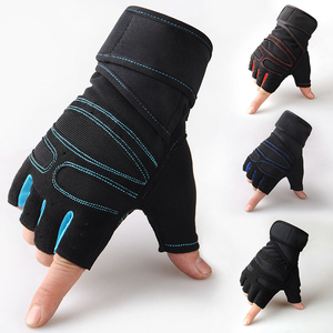 <b>Half</b> Finger Gym Fitness Gloves Breathable Non <b>Slip</b> Adjustable Wrist Strap Unisex Workout Gear - Product Image 5