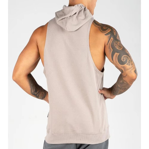 Débardeur de sport unisexe à capuche sans manches pour la gym, l'entraînement et le fitness, séchage rapide, léger, avec boutons sur le devant - Product Image 2