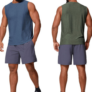 Débardeur de sport personnalisé avec logo, en tissu de coton vintage, respirant, séchage rapide, léger, pour la course à pied, la musculation, la gym et la remise en forme - Product Image 2