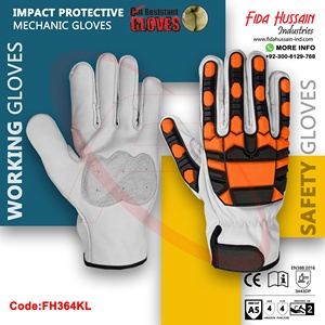 Guantes mecánicos personalizados de protección contra impactos de alta calidad para uso diario 2024 Guantes mecánicos al por mayor Guantes de cuero de Pakistán - Product Image 4