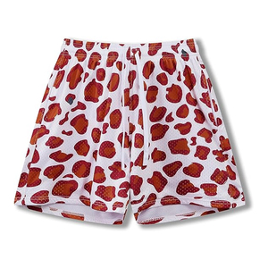 Pantalones Cortos Deportivos Transpirables con Cordón Ajustable, 100% Poliéster, Resistentes al Viento, Cintura Media, Bolsillos con Impresión Digital, Logotipo Frontal Personalizado para Hombre - Product Image 3