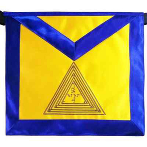 Delantal Morado Ecológico Past Master con Emblema de Corona Bordado y Cierre de Mariposa para Sombreros - Product Image 3