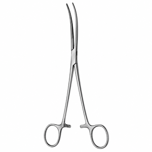 Pinzas Arteriales CRAFOORD con Mordazas Curvas, Longitud Total 9-1/2 pulgadas (24.1 cm), Instrumento Quirúrgico para Cirugía Vascular ZETOMEDPRO - Product Image 1