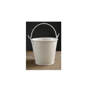 Ensemble de mini-jardinières galvanisées, idéales pour offrir en cadeau aux passionnés de jardinage, pour de petites compositions florales ou des plantes succulentes d'intérieur. - Product Image 1