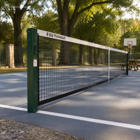Poteau de filet de pickleball en acier galvanisé à chaud Enlio pour usage intérieur/extérieur, épaisseur 2 mm et 3 mm, facile à installer