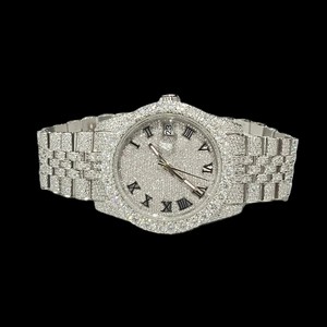 Reloj de Pulsera de Lujo Hip Hop con Diamantes de Moissanita para Hombre, Precio al por Mayor, Personalizado, con Incrustaciones de Diamantes, Color Oro Rosa, Estilo Trono - Product Image 6