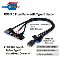 Cable USB 2.0/3.0 para Panel Frontal de Caja de Ordenador, PVC, Audio HD, 0.3m, Conductor de Cobre Puro, Suministro de Fábrica