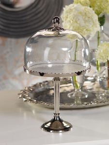 Base para Pastel de Metal de Diseño con Cúpula de Vidrio, Apta para Hoteles de Lujo, Restaurantes, Lugares para Bodas y Decoración del Hogar - Product Image 1