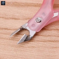 Coupe-ongles professionnels de luxe en acier inoxydable 12,5 mm à mâchoires biseautées, lame incurvée, pointe affûtée, coffret cadeau pour outils de manucure des doigts