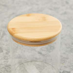 Borosilicate Glass <b>Jar</b> with Natural Bamboo Lid Airtight Food <b>Storage</b> <b>Jar</b> <b>for</b> Modern <b>Kitchen</b> Pantry Organization Bulk Wholesale - Product Image 3