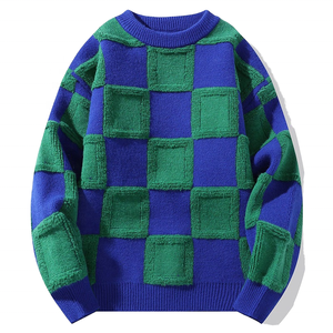 Suéteres de Punto para Hombre, Fabricados en Fábrica, Servicios OEM, Poliéster Acrílico, Cálidos para Invierno, Moda Urbana, Corte Holgado - Product Image 1