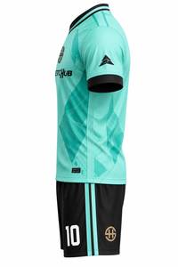 Ensemble d'uniformes de football personnalisés : Maillot de football, short contrastant, tenue d'équipe sportive, kit athlétique à manches courtes, vêtements de sport d'entraînement, vente en gros - Product Image 5