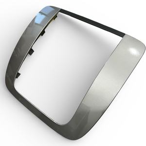 2007 - 2014 TAHOE YUKON SUBURBAN SILVERADO SIERRA AVALANCHE Cadre d'habillage central de tableau de bord pour autoradio, couleur argent - Product Image 3