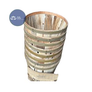 BEST SELLER Natural <b>Circle</b> <b>Wooden</b> Bushel Basket Rustic Harvest Storage Basket Supply - Product Image 1