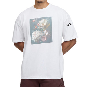 Camiseta Holgada para Hombre con Estampado Gráfico Frontal, Tela de Algodón Grueso, Personalización de Marca, Fabricación OEM al por Mayor - Product Image 1