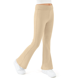 Children's Polyester Rayon Spandex Bell-Bottomed Pants School Uniform Streetwear Stretch Fit <b>Flared</b> <b>Leggings</b> - Product Image 1