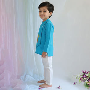 Conjunto de Kurta y Pijama de Diseño para Niños, Ropa Étnica para Fiestas, Disponible a Precio Razonable - Product Image 3