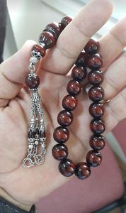 ลูกปัดเรซิ่นขัดเงาพร้อมพู่ห้อยสวยงาม สร้อยประคำอิสลามทำมือสำหรับผู้ชาย ผู้หญิง และของขวัญรอมฎอน - Product Image 4
