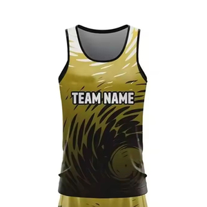 Unisex <b>Running</b> Uniform Set Sublimated Print Breathable Moisture Wicking Four-Way Stretch Polyester Tank Top Shorts Team Name - Product Image 3