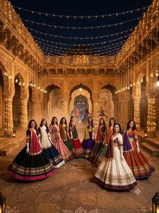 Traditional Indian Pakistani <b>Women</b> <b>Lehenga</b> Choli Green Embroidered Floor-Length Loose Fit Wedding Wear - Product Image 2
