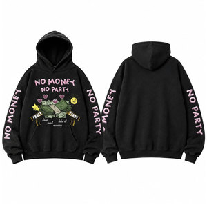 Sudadera con Capucha de Punto Oversize Lavada al Ácido para Invierno, Unisex, Poliéster/Algodón, de Alto Gramaje, Estilo Vintage Streetwear, Hombro Caído, Antiarrugas - Product Image 1