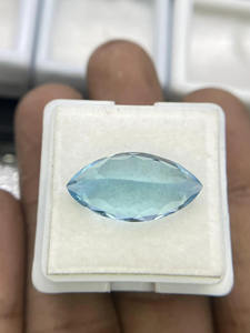 Topaze bleu ciel naturelle de qualité supérieure, taille marquise facettée 10x5 MM, pierre précieuse en vrac pour la fabrication de bijoux, bagues, boucles d'oreilles, pendentifs - Product Image 3