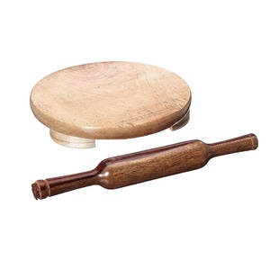 ชุดไม้คลึงแป้งและเขียงไม้แบบดั้งเดิม ชักลา เบลาน สำหรับทำโรตี จาปาตี โฮมเมด - Product Image 1