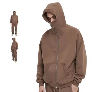 Men's Streetwear Oversized <b>Zip</b> <b>up</b> Hoodies Casual Blank Wholesale Zipper Tracksuit Full Face <b>Zip</b> <b>up</b> Tracksuit - Product Image 1