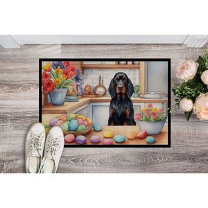 Nouveau extérieur et intérieur 18H X 27W antidérapant Low Pile Easter Gordon Setter paillasson lavable tapis d'entrée - Product Image 2