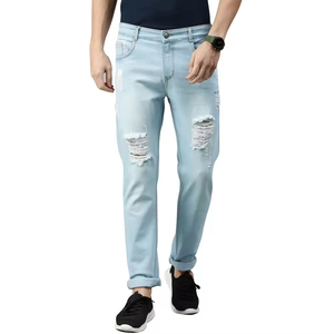 Bulk Quantity New Stylish Fashionable <b>Men</b> Denim <b>Jeans</b> Pant Premium Quality Distressed <b>Ripped</b> <b>Men</b> Denim <b>Jeans</b> Pant Breathable - Product Image 3