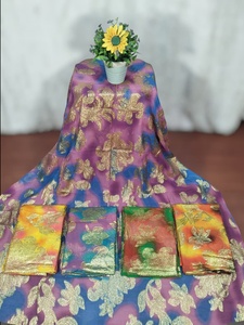 Tela de Chifón Tejida Garbasaar Somaliana, Súper Clásica, con Encanto Modesto, Diseño Floral Abstracto Intrincado con Brillo - Product Image 6