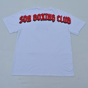 Camisetas de Manga Corta Azul Claro para Hombre con Logotipo SA Rojo Estampado en la Parte Delantera, Cuello Redondo, Estilo Casual, Corte Regular, Algodón Jersey, Logotipo Personalizado - Product Image 2