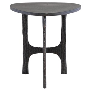 Mesa Auxiliar Irregular de Latón con Acabado Martillado, Diseño Bohemio, Artesanía Metálica Decorativa - Product Image 4