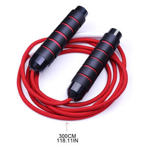 Cuerda de Saltar Ajustable con Rodamientos, Cordón Rojo, Mango Negro de ABS, 2.8M, para Ejercicio en Casa, Unisex, Mango de Espuma, Sin Enredos, para Entrenamiento en Gimnasio - Product Image 3