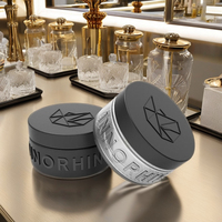 Pot en verre personnalisé gaufré avec couvercle en plastique |   Emballage cosmétique hermétique pour poudre libre, beurre corporel, café, épices |   Tailles de logo personnalisées