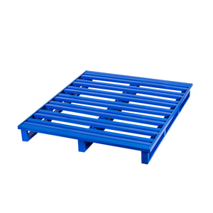 EU US Warehouse Heavy Duty Industrial Metal Stackable Wire Mesh Pallet Cage Foldable Steel Mesh Box Pallet