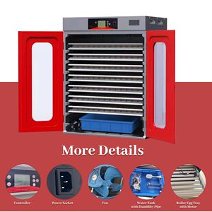Incubatrice per 1000 Uova con Rotazione Automatica, Controllo Digitale della Temperatura, Vassoio Commerciale per Incubazione di Pollame e Emu - Product Image 5