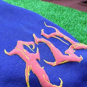 Survêtement d'hiver pour homme en coton 100% de haute qualité 420 g/m², imprimé en relief, coupe ajustée, streetwear personnalisé - Product Image 5