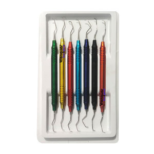 Juego de 7 Piezas de Curetas Dentales Profesionales de Acero Inoxidable, Instrumentos Quirúrgicos Periodontales - Product Image 1