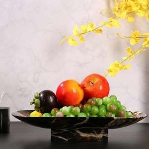 Bandeja Rectangular de Mármol Negro y Dorado con Base, Decoración de Hogar de Piedra Natural de Lujo, Revestimiento de Pared de Cocina Resistente al Fuego - Product Image 5