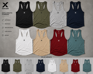 X Sports City Men's Custom Gym & Athletic <b>Stringers</b> Polyester-Spandex Blend High Demand OEM/ODM Fitness Wear <b>Vest</b> Trending Color - Product Image 1