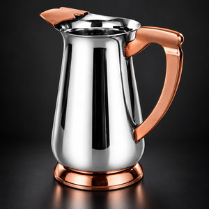 Carafe moderne en acier inoxydable avec protège-glace pour jus et café, idéale pour la maison et les restaurants - Product Image 3