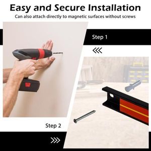 ชุดแถบแม่เหล็กจัดเก็บเครื่องมือเหล็กกล้าคาร์บอนสีแดง 6 ชิ้น ช่วยจัดระเบียบพื้นที่ทำงานให้เป็นระเบียบเพื่อการจัดการเครื่องมืออย่างมีประสิทธิภาพ - Product Image 4