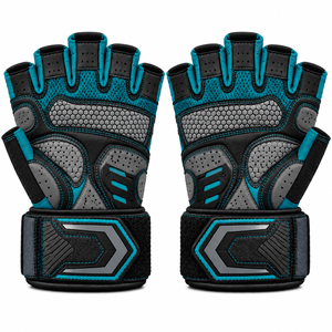 Gants de fitness d'extérieur coupe-vent personnalisés, respirants, demi-doigts, pour musculation, antidérapants, OEM - Product Image 6